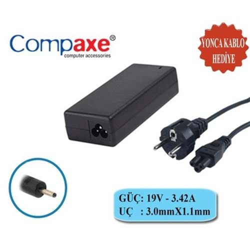 Compaxe CLA-448 19 Volt 3.42 Amper 3.0mm x 1.1mm Notebook Adaptör