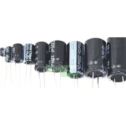 470MF 25V Kutuplu Kondansatör 5 Li Paket Halinde