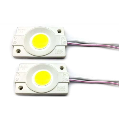 12 Volt 2.4 Watt 48x36mm Kırmızı Cob led