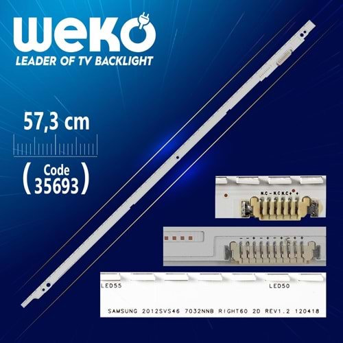 Weko 35693 2012SVS46 7032NNB RIGHT60 2D REV1.2 120418 - 60 Ledli 57.3 Cm - WK-1169=LCD608=Tek Adet Satılır