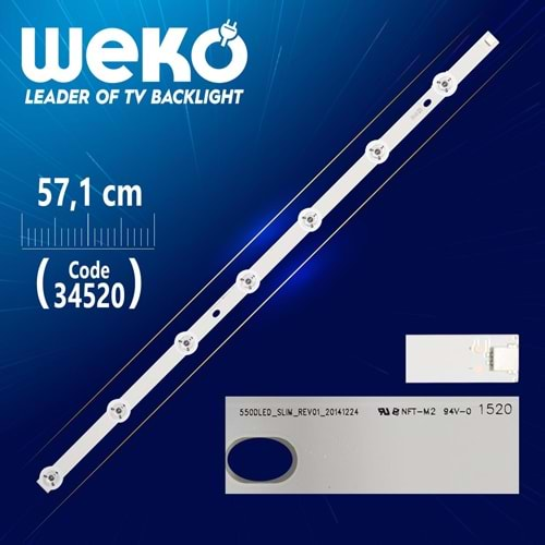 Weko 34520 550DLED_SLIM_REV01 - 57.1 CM 7 LEDLİ=LED567=LCD102=Tek Adet Satılır--55FA9000, 55UHL950,