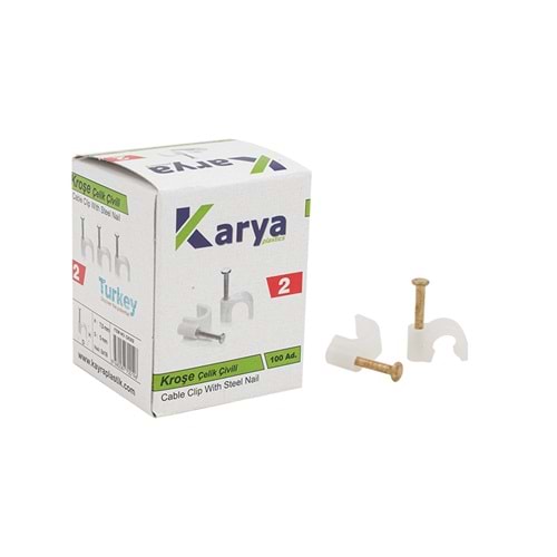 Powermaster 2292 No:2 Çelik Çivili Kroşe Poşetli - 100 Lü Paket Halinde