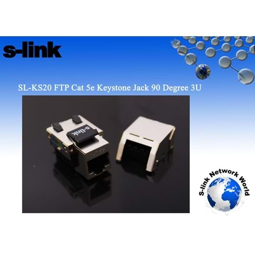 S-link SL-KS20 FTP CAT5E Keystone Jack3U 90 Derece