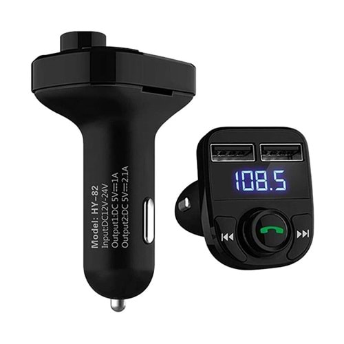 Hello HL-19680 X8 Çift USB-SD-Bluetooth 3.1A Hızlı Şarj Destekli FM Transmitter