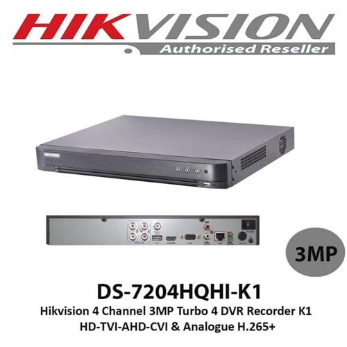 Hikvision DS-7204HQHI-K1 1080P 4 Kanal HD-TVI DVR Kayıt Cihazı