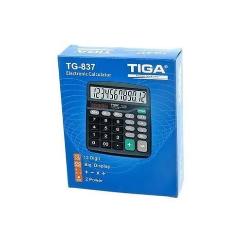 Tiga TG-837 12 Haneli Masaüstü Hesap Makinesi