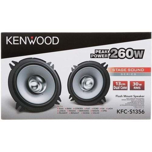 Kenwood KFC-S1356G 260 Watt 13 cm Oto Hoparlör 2 Li Takım Halinde