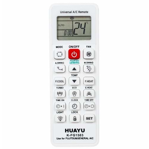 Huayu KK 20030 K-FG-1503 Fujitsu-General Universal Klima Kumandası