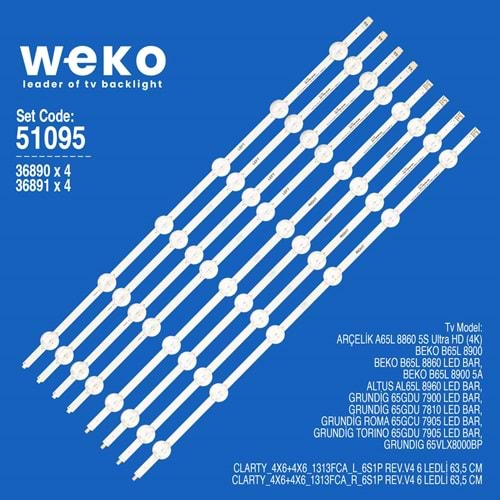 Weko Wkset-6095 36890x4/36891x4 Arçelik 65