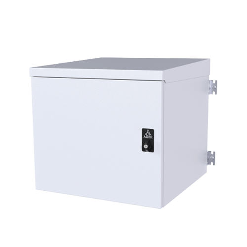 Ager AG-OB12U6060B2-D-A-M1 Montajlı Basic Outdoor Duvar Tipi Kabinet (Ön Metal Kapak İki Adet Kelebek Kilitli/D- B2 7035 Dış Ortam)