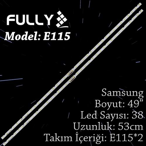 Fully SET-ELED-115 SAMSUNG 49 INC 2 ADET (SET) TV LED BAR