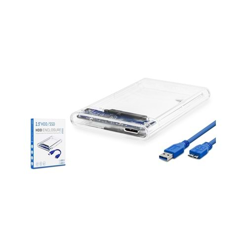 Hadron HDX1760 Şeffaf USB 3.0 Sata 2.5 Harddisk Kutusu