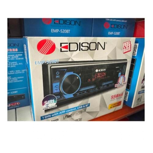Edison EMP-520BT Usb Aux Bluetooth Radio Fm 4x55 Watt Oto Teyp