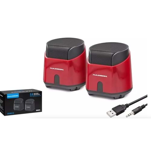 Hadron HD6024R 8.5*9*9 Cm 1+1 Usb Girişli Kaliteli Bilgisayar Hoparlörü