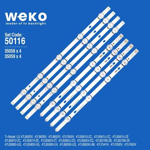 Weko Wkset-5116 Lg 47LB620V 47'' Tv Led Bar Takımı