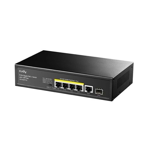 Cudy GS1005PTS1 1 Port Gigabit+ 4 Port Gigabit 120 W PoE+1 Port SFP Gigabit Metal Switch