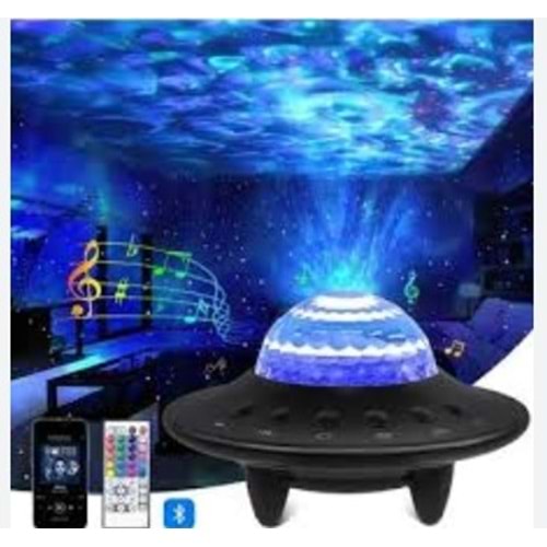 Magicline Işıklı Uzay Gemisi Bluetooth Speaker Siyah