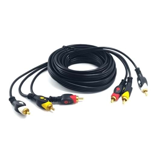 Forline FLT0955 3Rca - 3Rca Gold Ses Kablosu 5 Metre