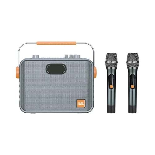 Gold Audio GTX-6EE Kablosuz 2 El Mikrofonlu USB-SD-BT Taşınabilir Seyyar Ses Sistemi