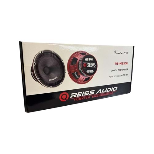 Reiss Audio RS-M8SQL 20cm Midrange 400 Watt Max Power + 175 Watt RMS Power 2 Li Paket Halinde