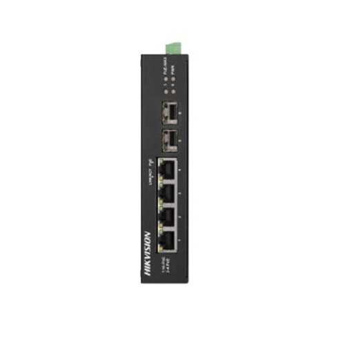 Hikvision DS-3T0506HP-E/HS(O-STD 4 Port 10/100/1000 3XGiga Poe + 1XGiga Hİ-Poe 2 X SFP 60W Yönetilemez Switch