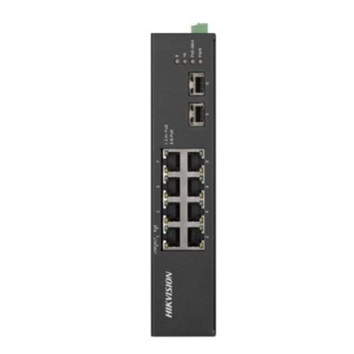 Hikvision DS-3T0510HP-E/HS 8 PORT GIGABIT+2X1GB SFP UPLINK 110W 300 METRE POE ENDÜSTRİYEL SWITCH