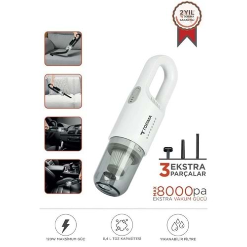 Torima A-031 Şarjlı Araç El Süpürgesi