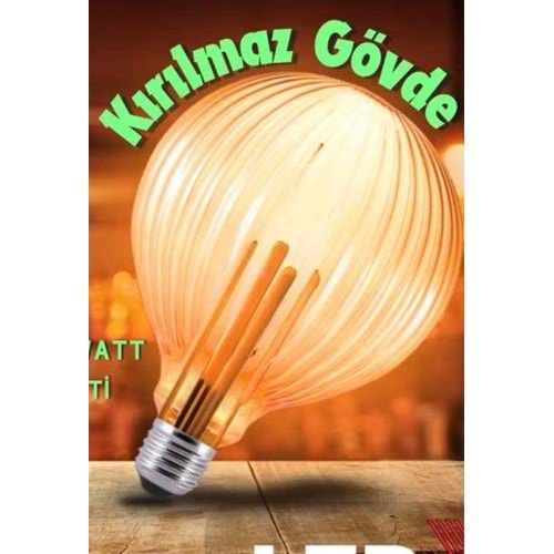 Led-X M-1206MK 4.5W Kırılmaz Gövde Amber Rustik Ampul