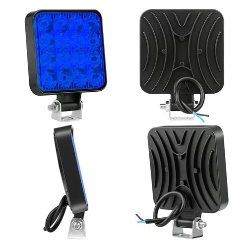 Powermaster PM-25309 SUV - Off Road - Motosiklet Farı Sis Lambası Mavi LED 12 Volt 48 Watt