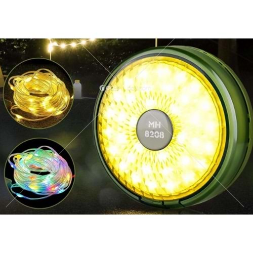 Gold Orion OR-8208 10 Mt Şerit Led Çok Fonksiyonlu Şarjlı Kamp Lambası
