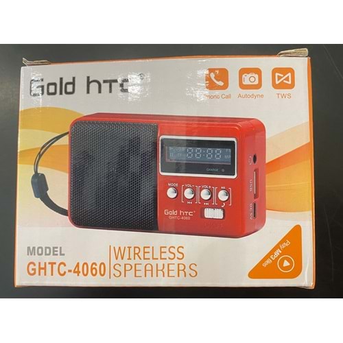 Gold Silver GHTC-4060BT BT/USB/SD/ Mini Radyo