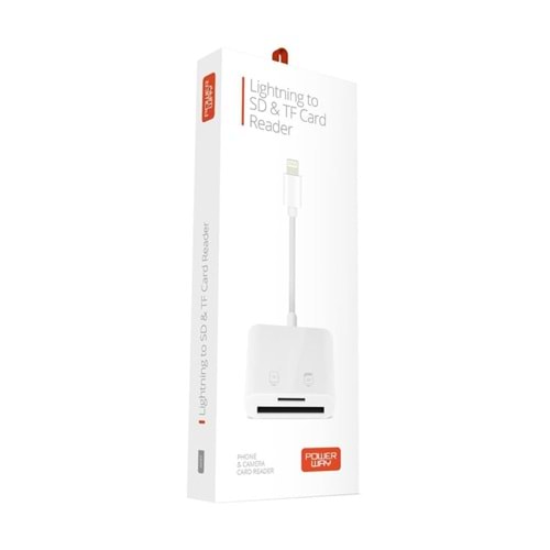 Powerway AC07 Lightning to SD Kart Okuyucu Adaptör MicroSD Hafıza Kart Okuyucu Adaptör