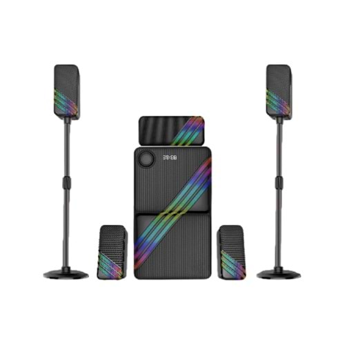 Hepu HP-TV03 5+1 Ekolayzer Soundbar Ev Sinema ve Ses Sistemi