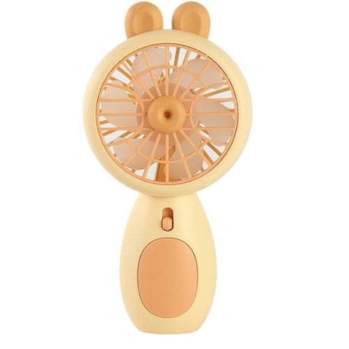 Zore ZB093 Işıklı Mini Vantilatör Portatif Soğutucu El Fanı Sarı