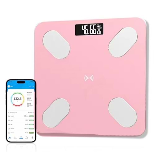 Powermaster PM-24963 Dijital Banyo Baskül Kilo Tartı Bluetooth Uygulama Destekli
