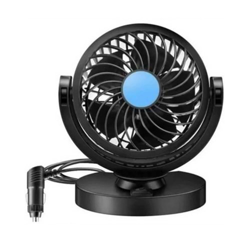 Carub Niken 12 Volt Çakmak Fişli Torpido Üstü Oto Vantilatör