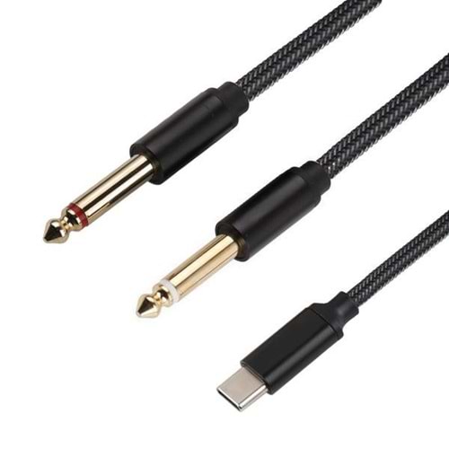 Class TCK-12 Type C To 2*6.5mm 2 Metre Aux Kablo