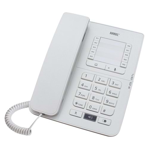 Karel TM142 Beyaz Analog Dahili Masaüstü Kablolu Telefon