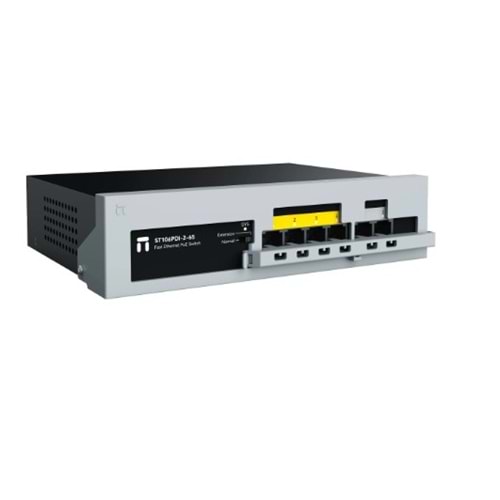 Stonet ST106PDI-2-65 6*10/100M 4 PoE Ports+2 Uplink Ports Emniyet Kilitli Fast Ethernet Switch