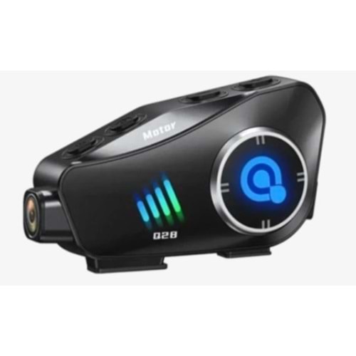 İmextech Q28 Intercom + 32GB SD Kartlı Bluetooth Motorsiklet Kask Kulaklığı İnterkom