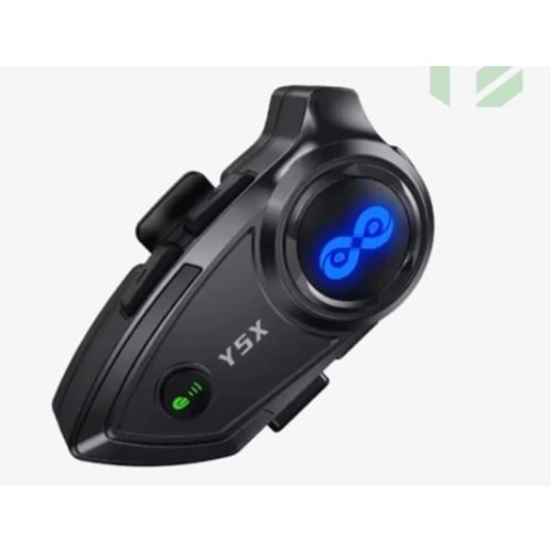 Spiface Y5X Rgb Işıklı Intercom 5 Kişi Bağlantılı 1000MAH Motosiklet Bluetooth Kulaklık Seti İnterkom