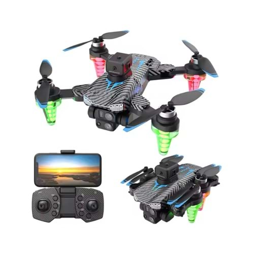 Venandin C19S 360 Derece 150 Mt. Engel Kaçınma Wifi 1080P Karbon Fiber Katlanabilir Çantalı Drone