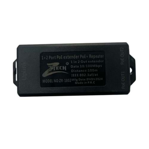 Ztech ZR-1002 30W 100m. 1in 2out POE Extender