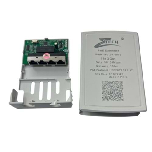 Ztech ZR-1003 30W 100 mt 1 in 3 out PoE Extender