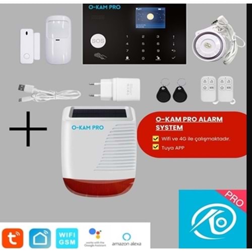 O-Kam 3030 Tuya App 4G Wi-fi Alarm Seti