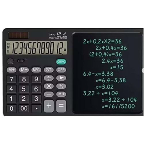 Onezero ZR900 Siyah Yazı Tahtalı Hesap Makinesi