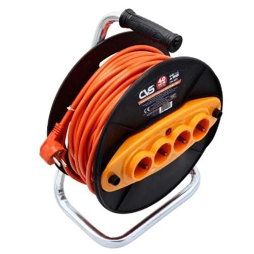 Cvs DN-9211 3x2.5 Makaralı 40 Metre Uzatma Kablo