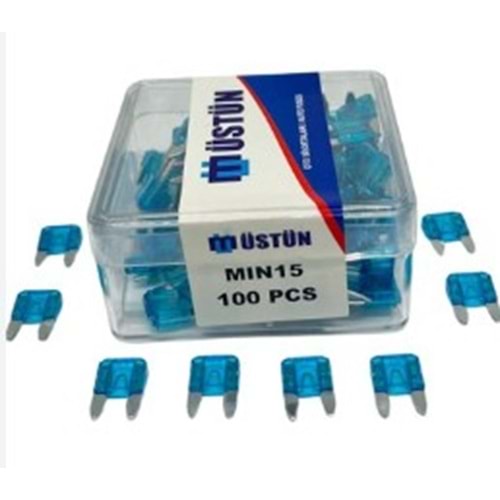 15 Amper Mini Bıçaklı Sigorta 4 Lü Paket Halinde