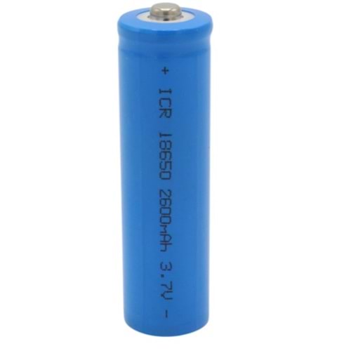 PowerMaster PM-17646 3.7 Volt 2600mAh LI-ION 18650 Başlıklı Şarj Edilebilir Lityum Pil