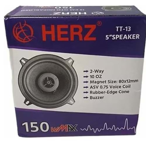 Herz TT13 120W 13 Cm Twitterlı Oto Hoparlör